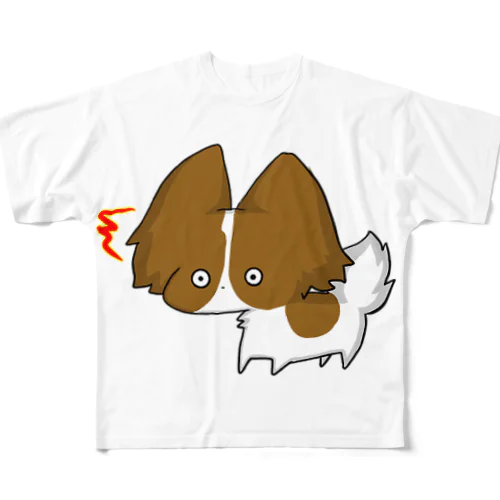 びっくりパピヨン フルグラフィックTシャツ