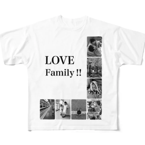 LOVE Family 풀그래픽 티셔츠