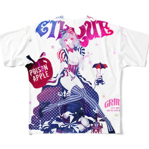 白雪姫と小人のサーカステント All-Over Print T-Shirt