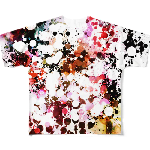 水彩　鼓 All-Over Print T-Shirt