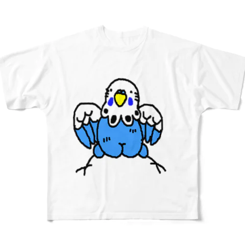 ウキウキインコ All-Over Print T-Shirt