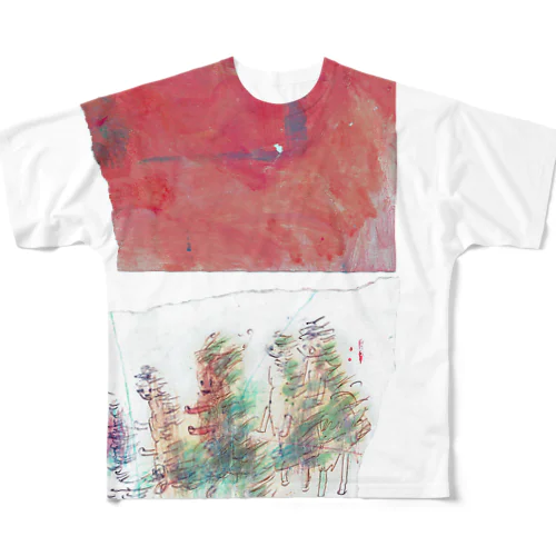 せなかに走り書き  All-Over Print T-Shirt