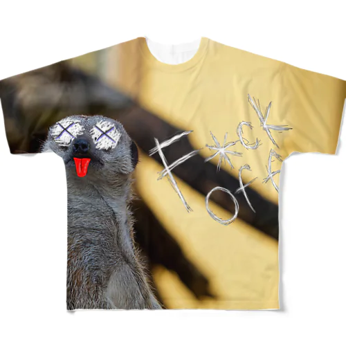 F×ck Off ミーアキャット All-Over Print T-Shirt