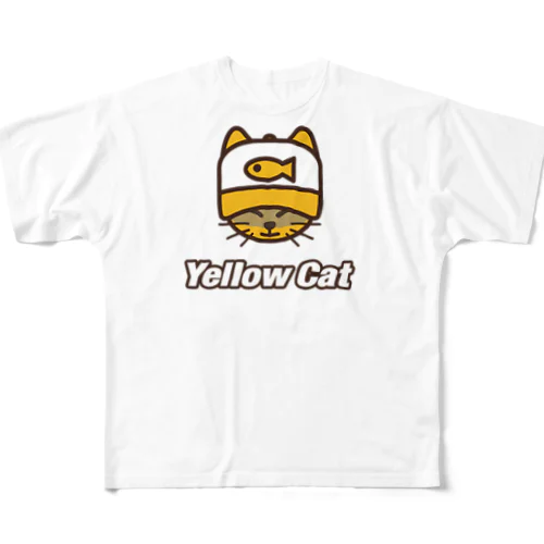 イエローキャット ミミ帽子 All-Over Print T-Shirt