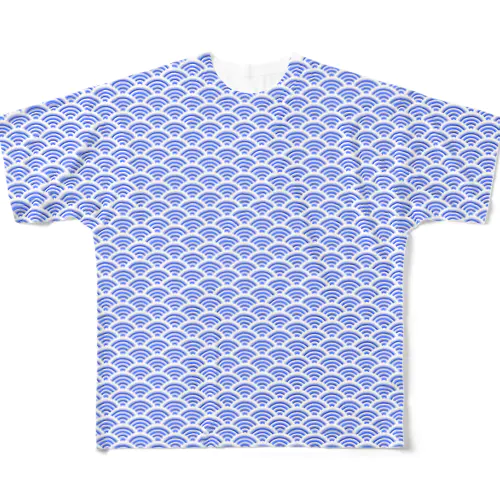 カラフルズ 青海波03 All-Over Print T-Shirt