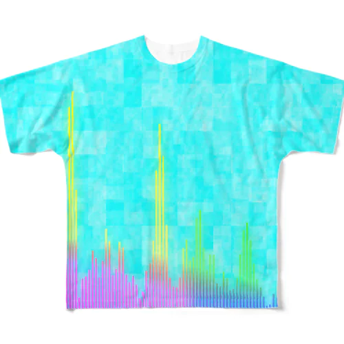 オーディオスペクトラムTシャツ All-Over Print T-Shirt