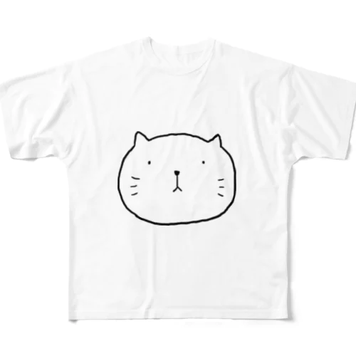 ねこ管理人の顔 All-Over Print T-Shirt