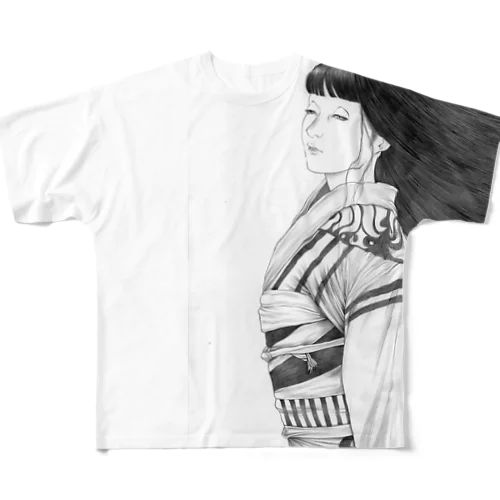 和服女性 All-Over Print T-Shirt