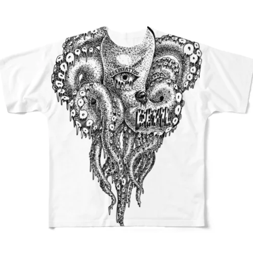 devil fish フルグラフィックTシャツ