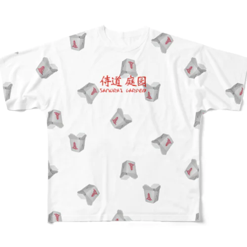 侍道庭園ドット総柄 All-Over Print T-Shirt