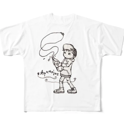 アクセな12星座　水瓶座 All-Over Print T-Shirt