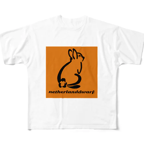 うさぎ　03　ネザーランドドワーフ フルグラフィックTシャツ