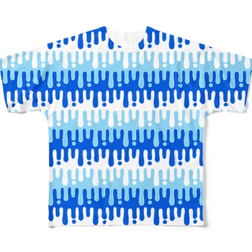 melty border(1/blue) All-Over Print T-Shirt