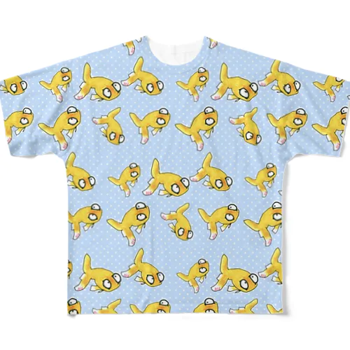 金魚の頂天眼ちゃん All-Over Print T-Shirt