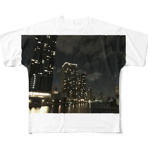 どこかの夜景 All-Over Print T-Shirt