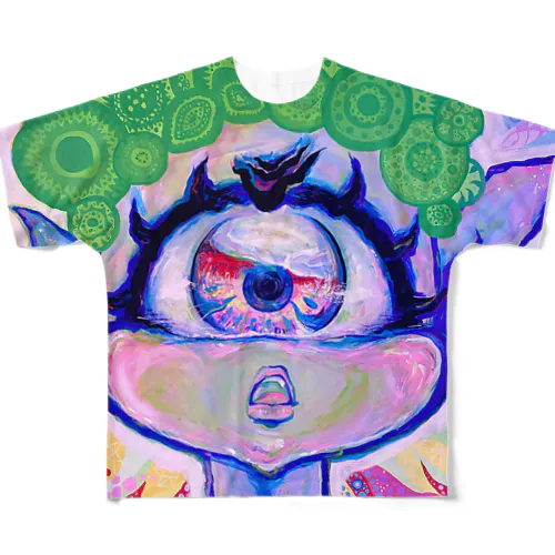 uniちゃん「天命回転図」フルグラTシャツ All-Over Print T-Shirt