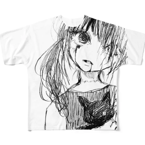 クーちゃんとろろくろちゃん All-Over Print T-Shirt