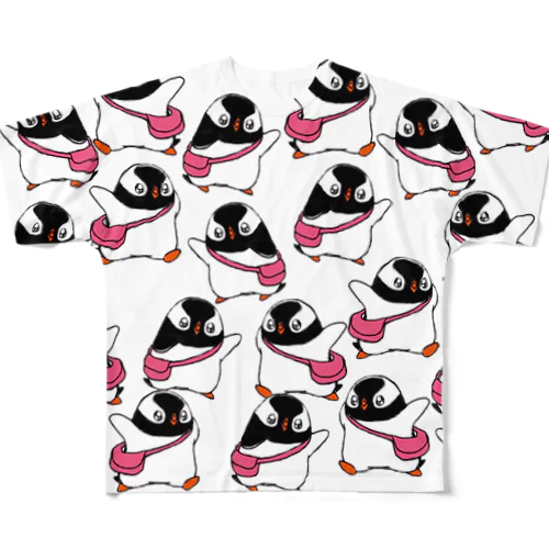 あっちへこっちへプピゴン All-Over Print T-Shirt