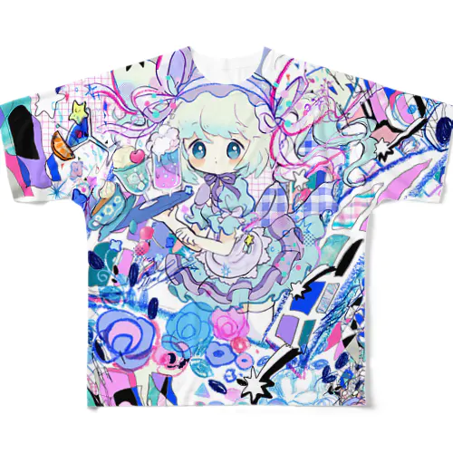 ぷりゅねる全面T フルグラフィックTシャツ