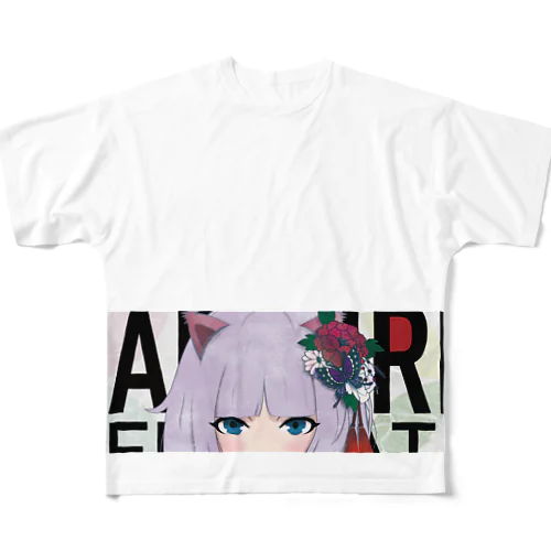 BAD GRIL NEKOMATAのグッズ フルグラフィックTシャツ