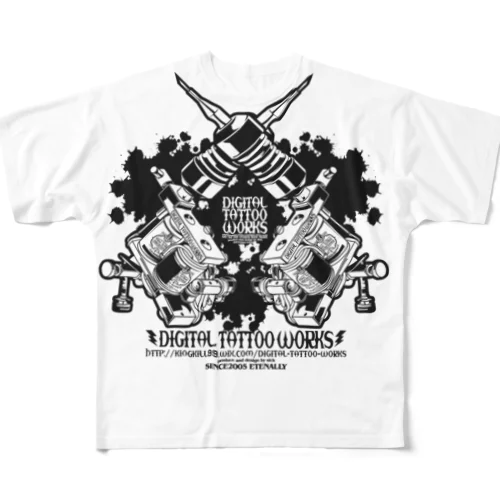 TATTOO MACHINE フルグラフィックTシャツ