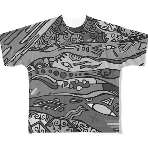 ibashiyo T 004 mono All-Over Print T-Shirt