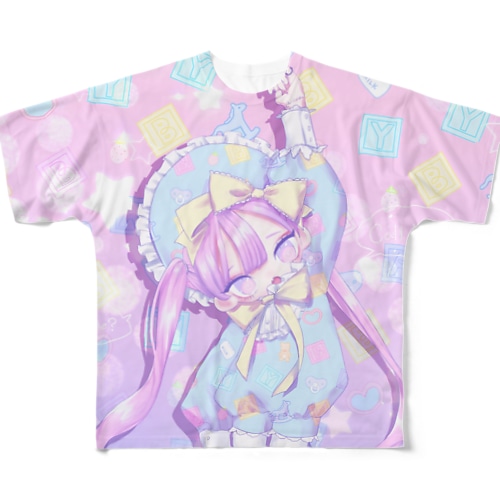 ふうせんあかちゃん All-Over Print T-Shirt