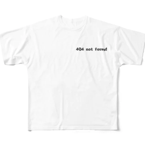 404 not found フルグラフィックTシャツ