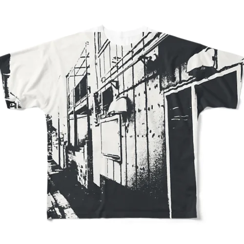 寄り道への誘い【白】(フチ無) フルグラフィックTシャツ