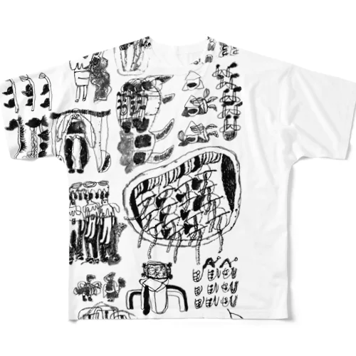 居留守4 フルグラフィックTシャツ