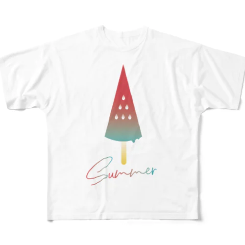 夏に着たいスイカTシャツ(ミニ） All-Over Print T-Shirt