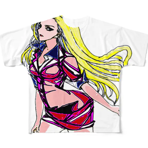 アニメネタ　不二子ちゃわーん フルグラフィックTシャツ