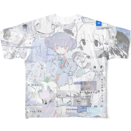 ゆーきん×砂気球 フルグラフィックTシャツ