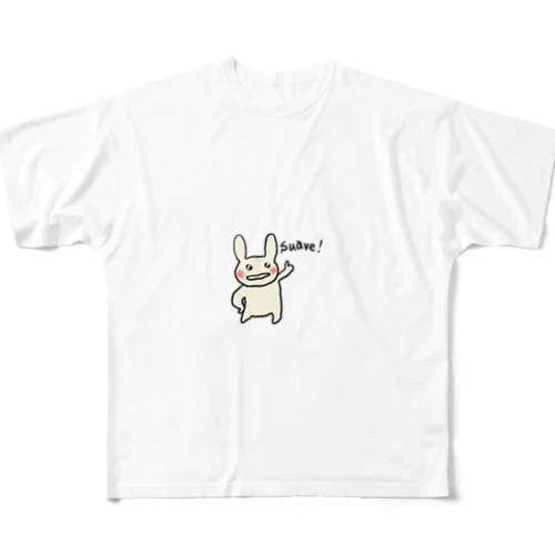 えいごカタコトうさポン フルグラフィックTシャツ