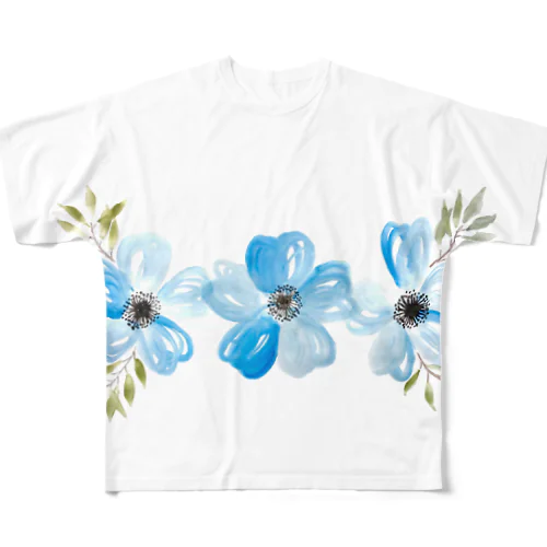 お花デザイン All-Over Print T-Shirt