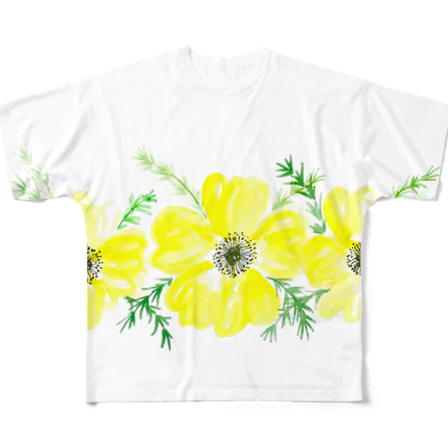 お花デザイン All-Over Print T-Shirt