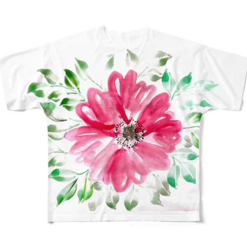 お花デザイン All-Over Print T-Shirt