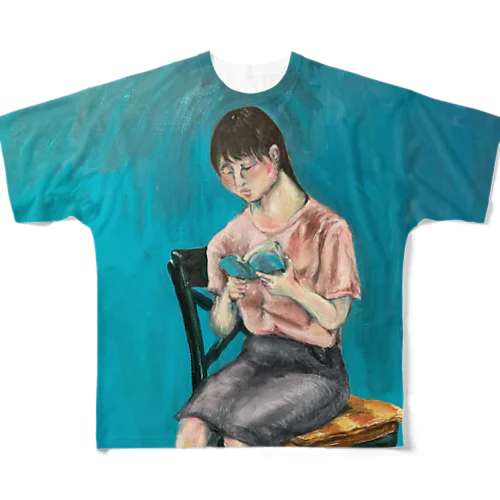 読む娘 All-Over Print T-Shirt