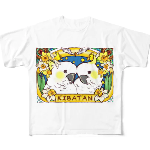 夜空のキバタン フルグラフィックTシャツ
