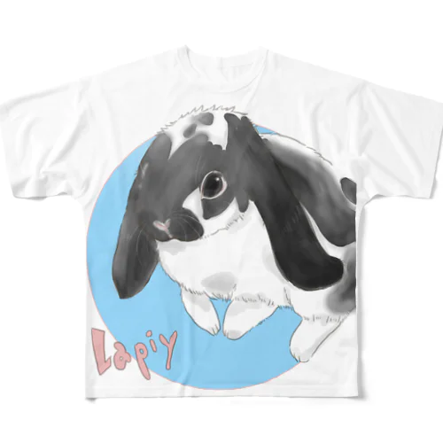 うさぎのラピィちゃん２ フルグラフィックTシャツ