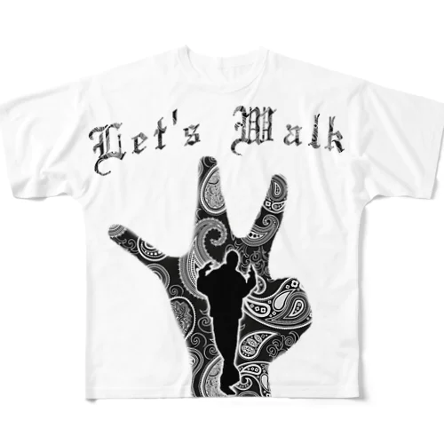 Let's Walk フルグラフィックTシャツ
