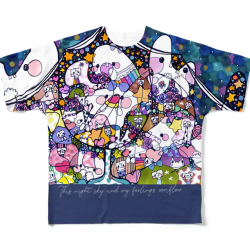 この夜空と想いが溢れる All-Over Print T-Shirt