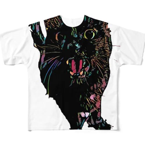 おねだり黒猫。 フルグラフィックTシャツ