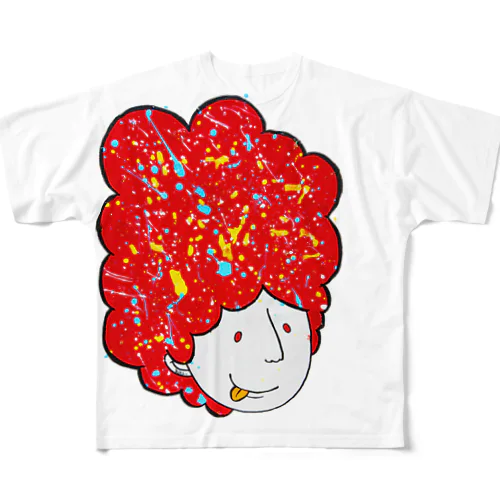 シュッシュッ頭の男の子 All-Over Print T-Shirt