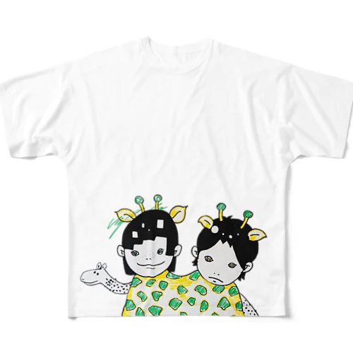 きりんカップル All-Over Print T-Shirt