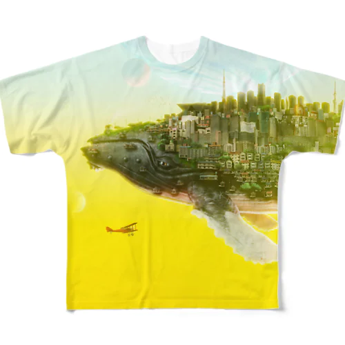 くじらの惑星type1 All-Over Print T-Shirt