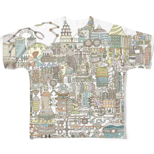 自動発展都市 フルグラフィックTシャツ