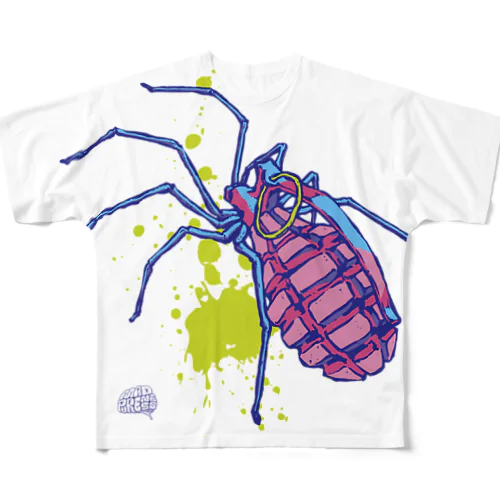 グレネード蜘蛛 フルグラフィックTシャツ