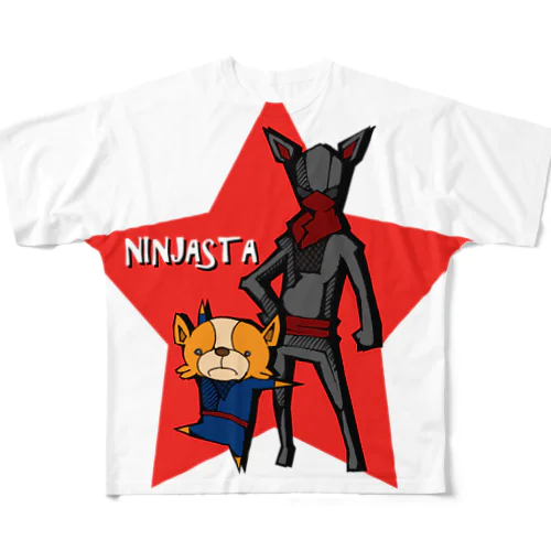 ニンジャスタ-レッドスター- フルグラフィックTシャツ