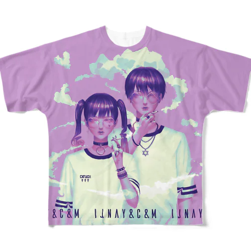 IJNAY&C&M - 002 フルグラフィックTシャツ